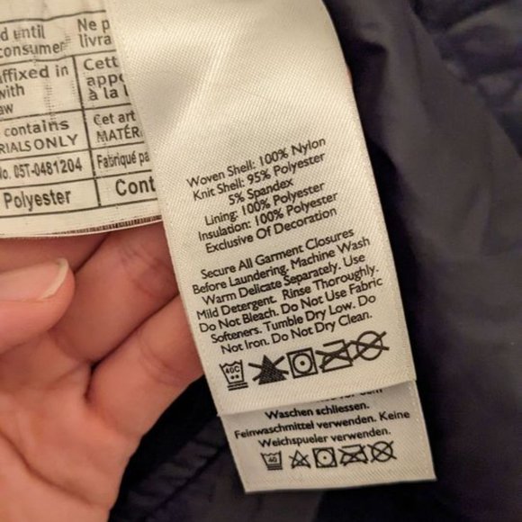 Eddie Bauer dark blue quilted outdoor jacket (S) - Picture 4 of 7